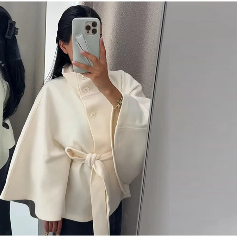 Belts Women Winter Woolen Coats