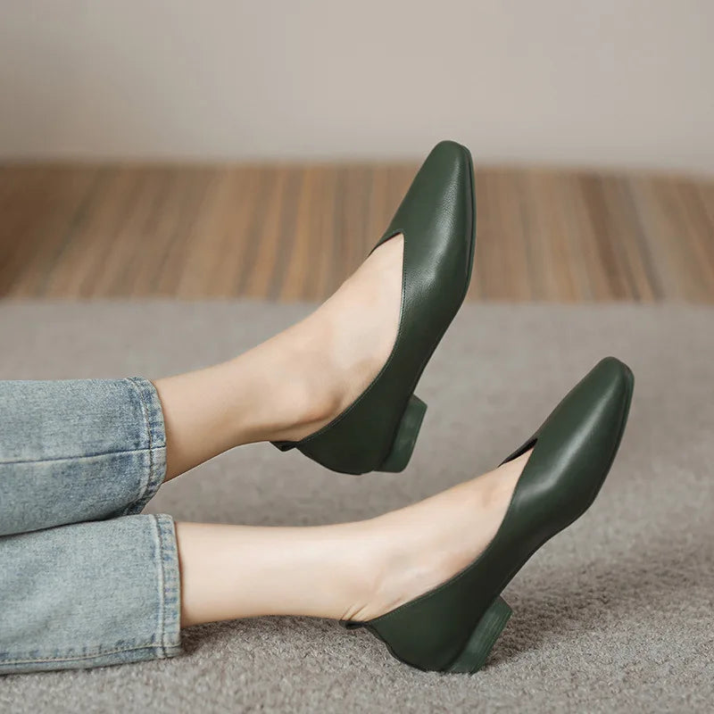 Woman Elegant Summer French Square Toe