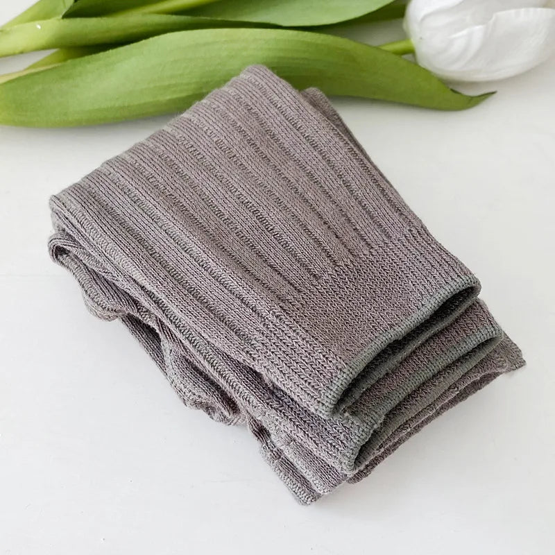 Baby Girls Ribbed Cotton Stretch Tight Leggings