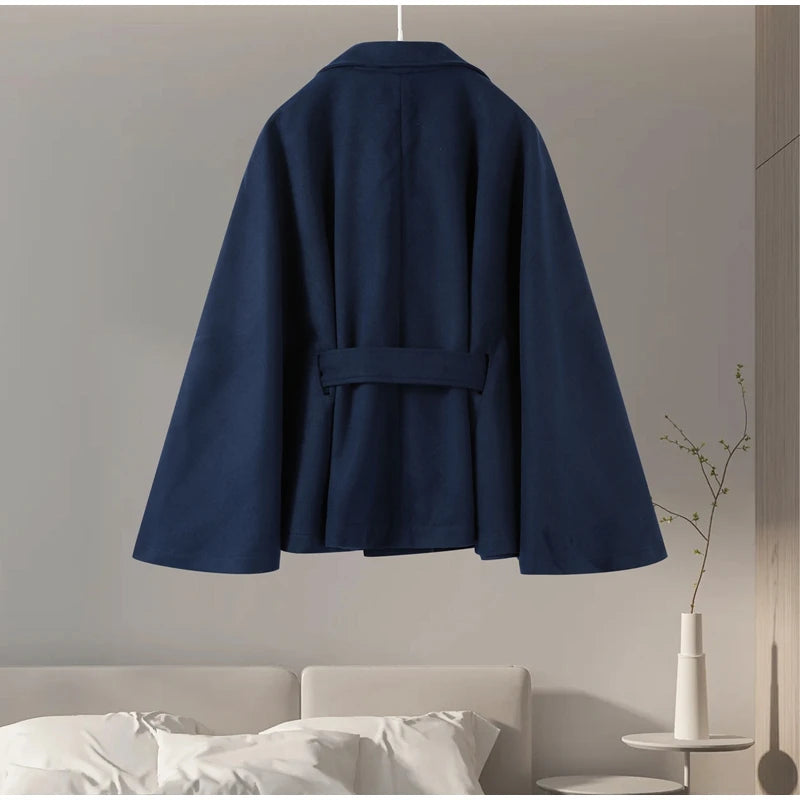 Belts Women Winter Woolen Coats