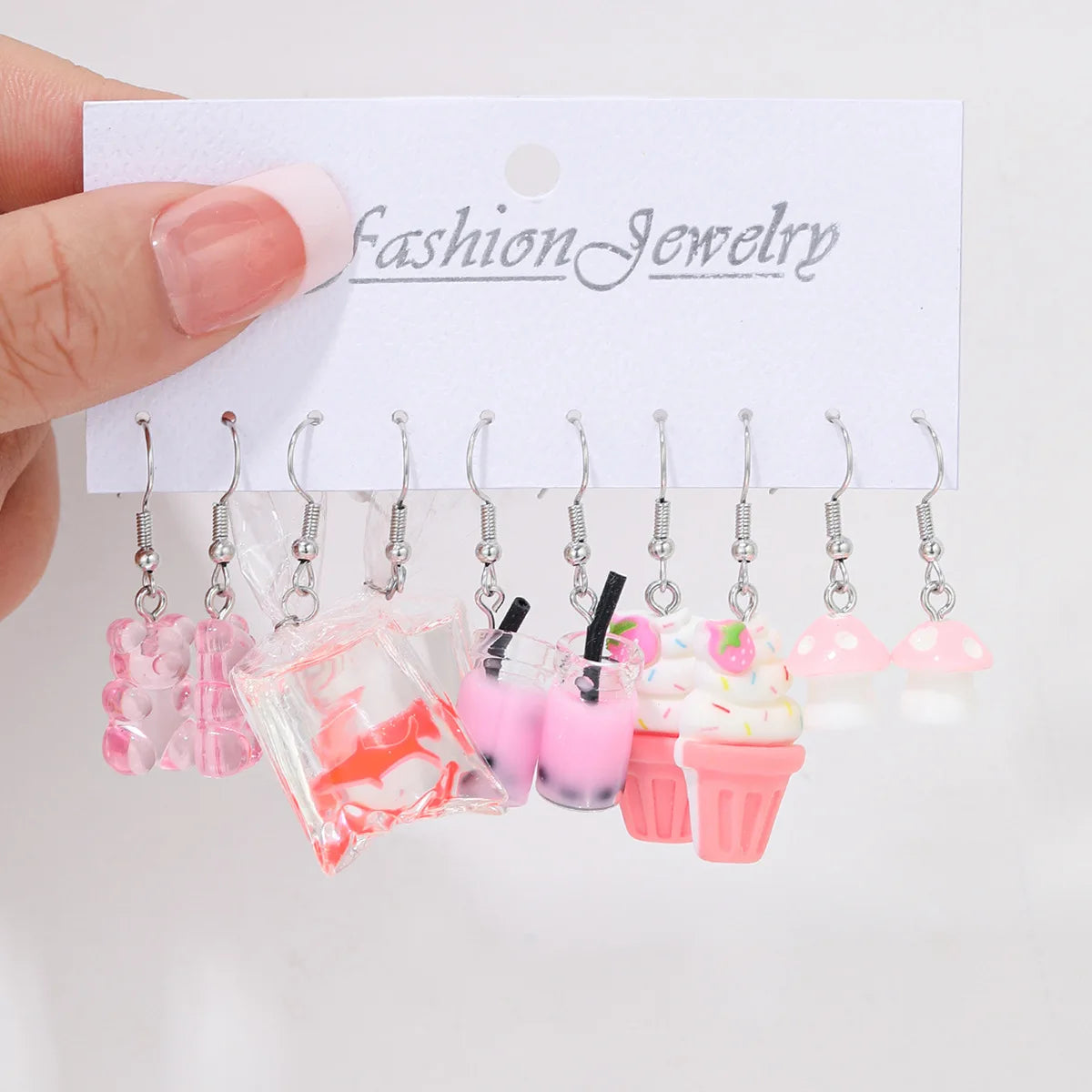 Fashion Sweet Fruit Drink Earrings Set