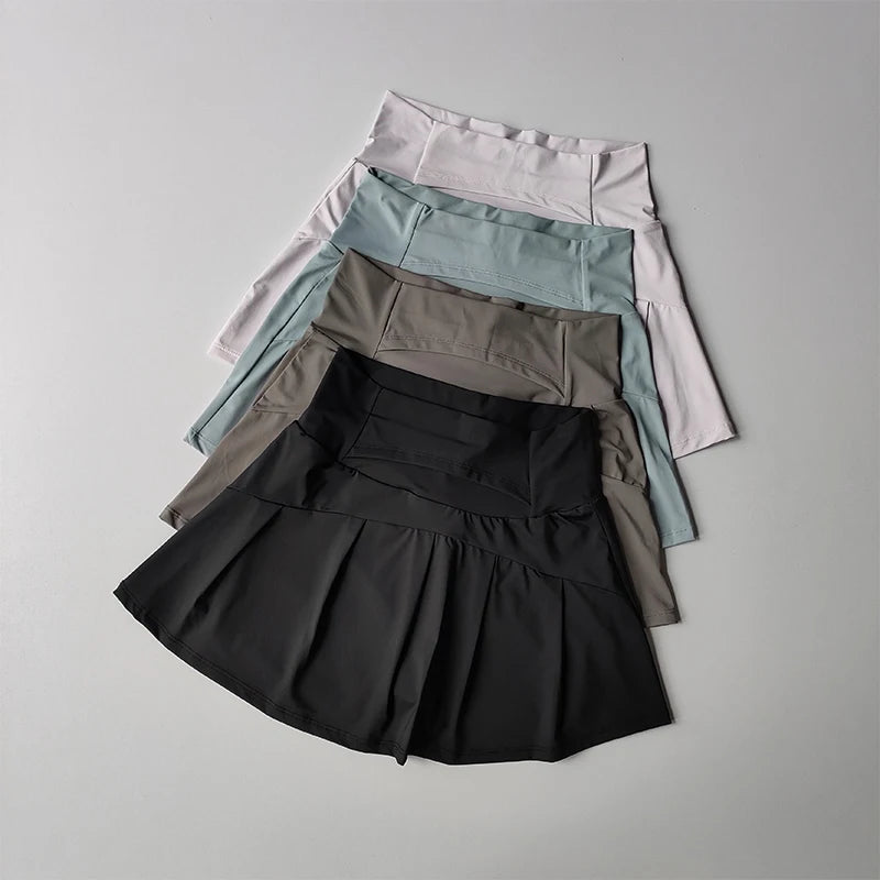 High Waisted Sports Short Skirt