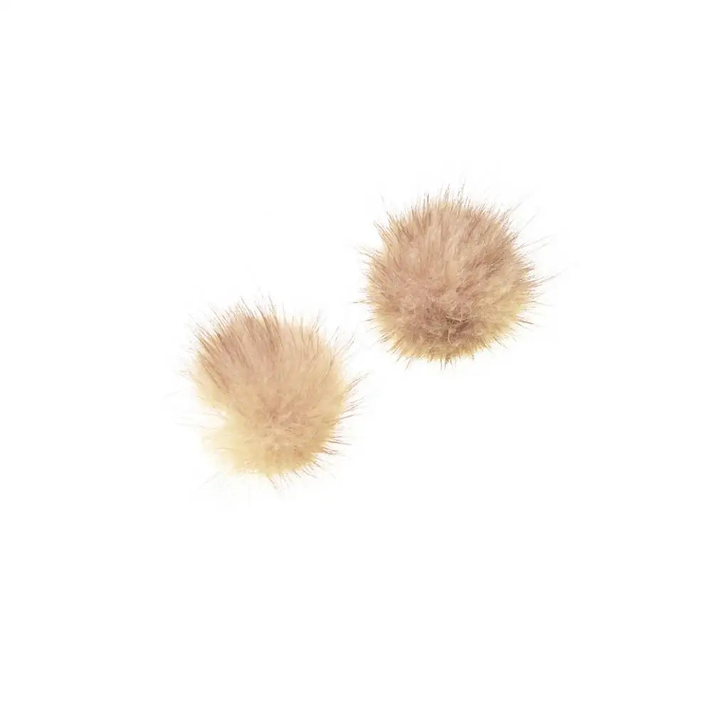 Women's Earrings Fashion Furry Fluffy Ball Stud Earrings Girls