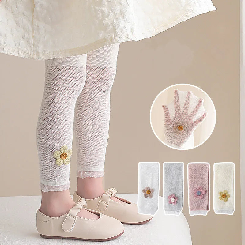 Girls Leggings Kids Hollow Out
