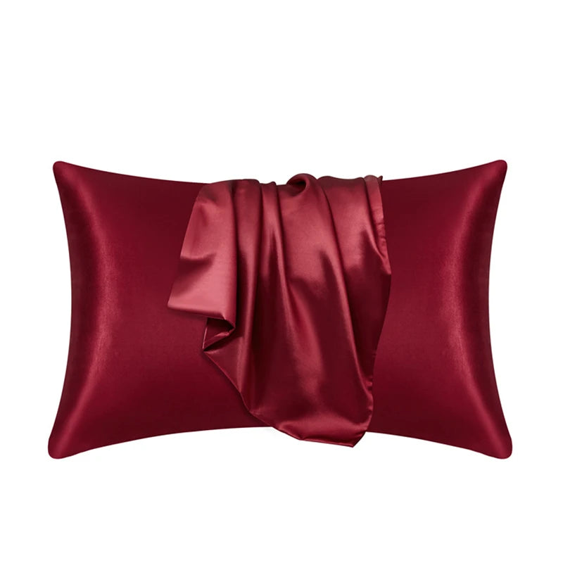 Pillowcase Silk Pillow Cover Silky Satin 1pc