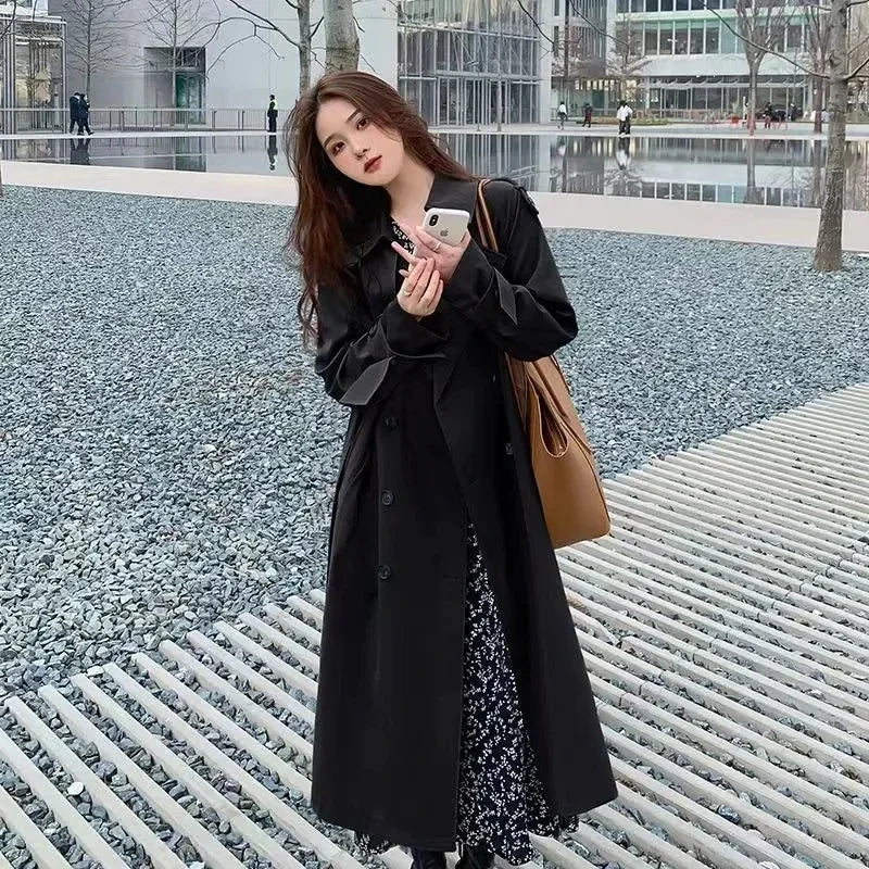 Loose Trench Coat Midi Length