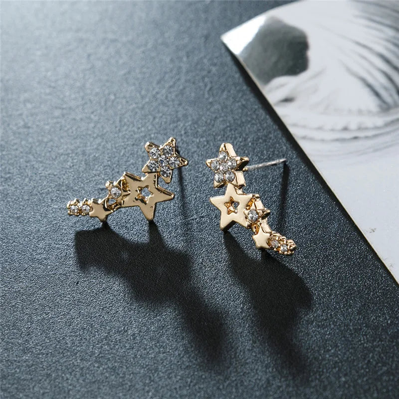 Shiny Star Stud Earrings