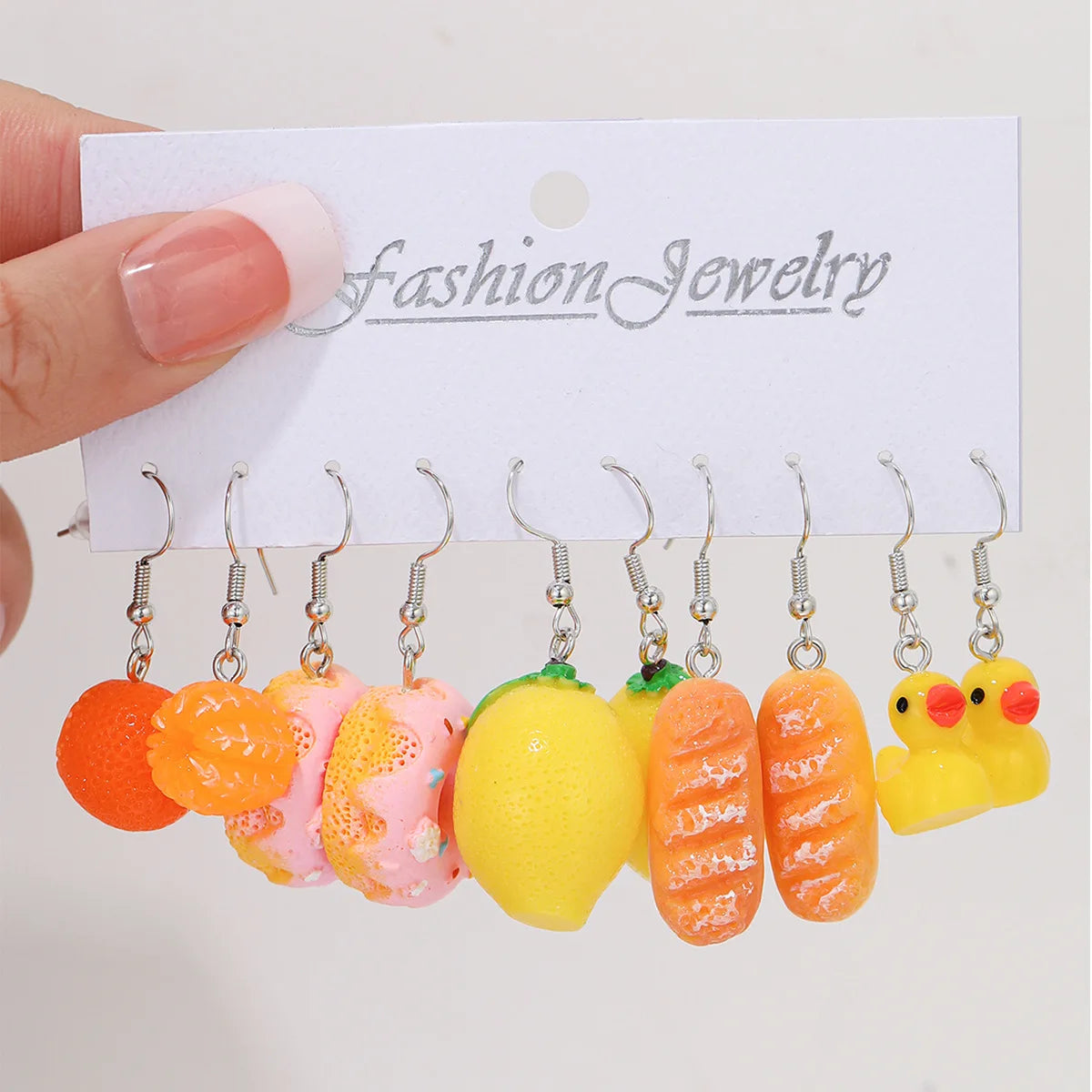Fashion Sweet Fruit Drink Earrings Set