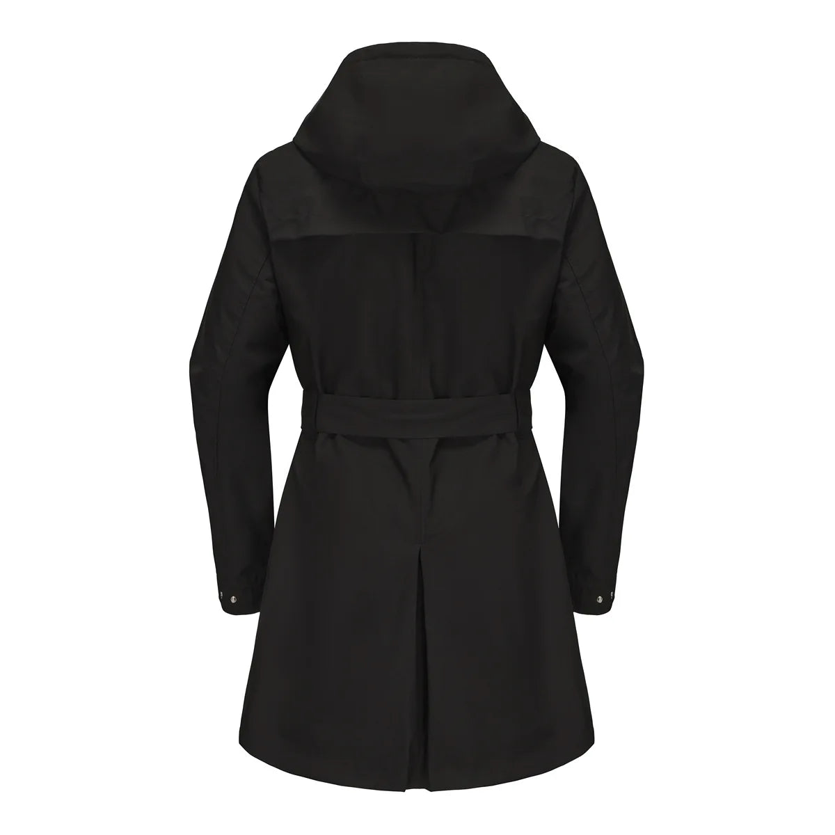 Hooded Water-repellent Jacket with Belt Thin Casual Loose Trench Coat