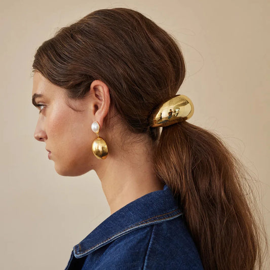 Vintage Metal Ponytail Elastic Hair Loop Scrunchies