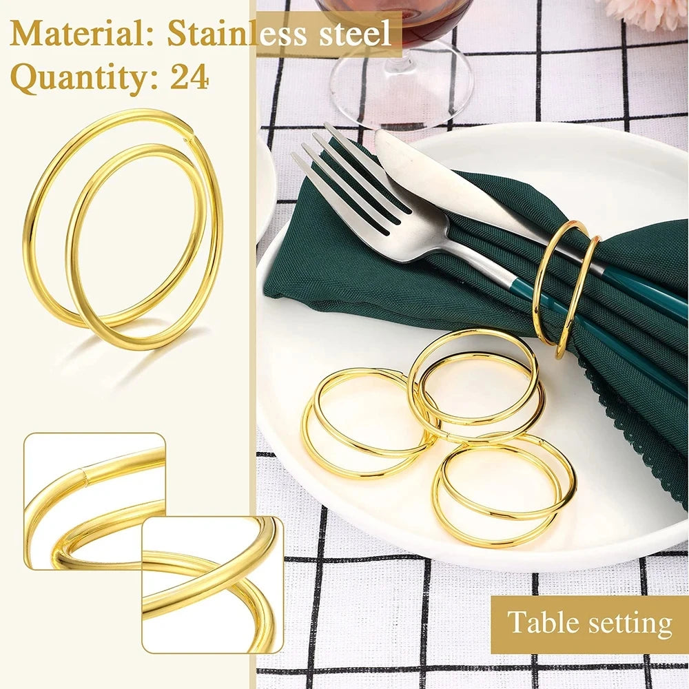 Exquisite Gold Napkin Ring Metal Napkin Rings