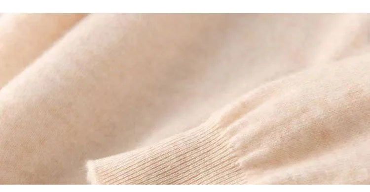 women's Cashmere Sweater O-Collar Long sleeve