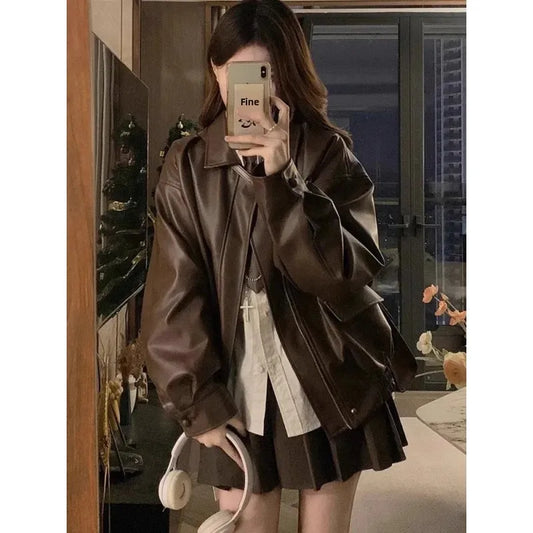 Short Quilted Leather Jacket