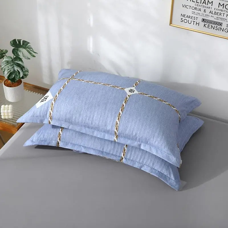 Pillowcase Adult Pair of Simple Thickened Student Dormitory Sprinkle Shop Apartment All Year Round Pillow Cover 2 2xpillowcases