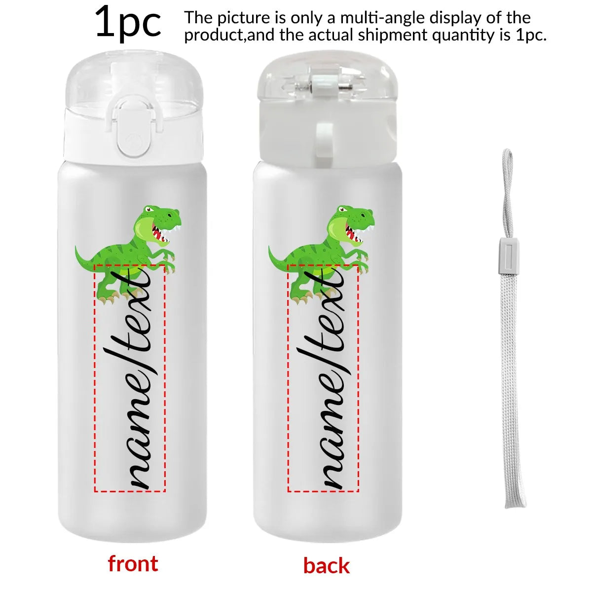 1pc Customized Cartoon Sports Water Bottle, 26oz Outdoor Travel