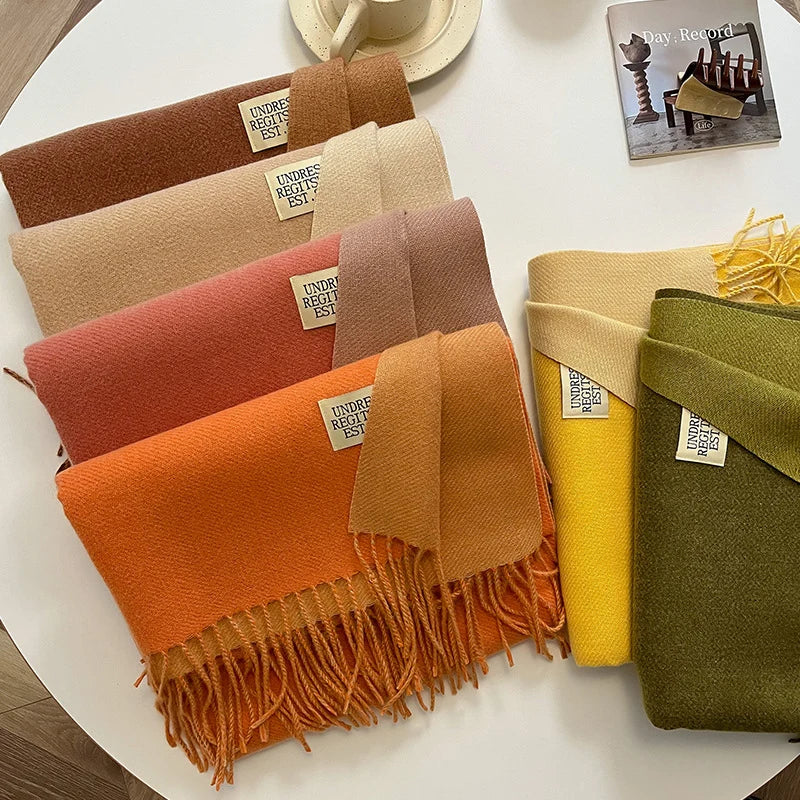 Solid Cashmere Warm Scarf