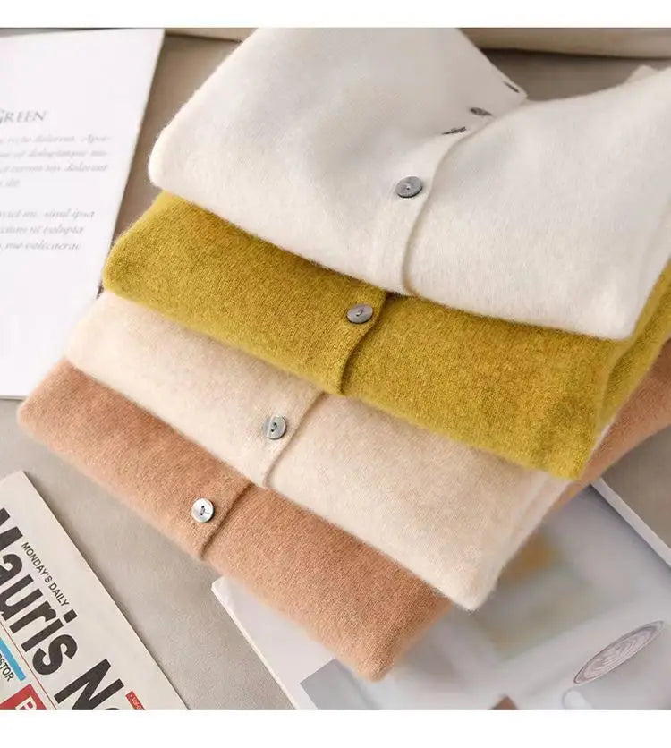 women's Cashmere Sweater O-Collar Long sleeve