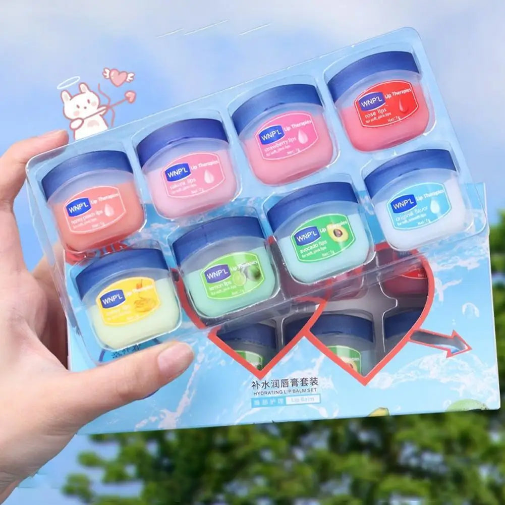 8pcs/box Natural Plant Lip Balm Moisturizing Plump Lips