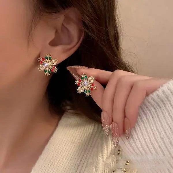 Sparking Snowflake Earrings