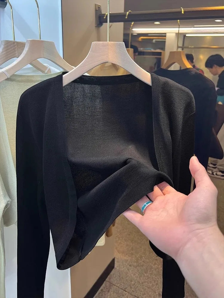 Short Ice Silk Knitted