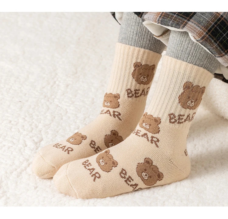 5 Pairs/Lot Children Winter Socks Cotton