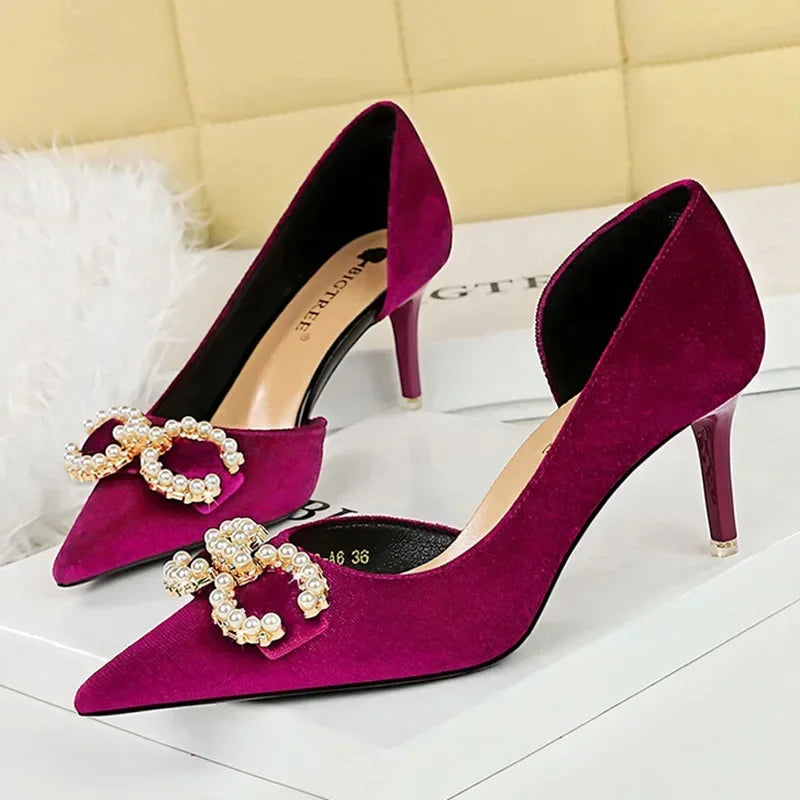 Women 7cm Thin High Heels