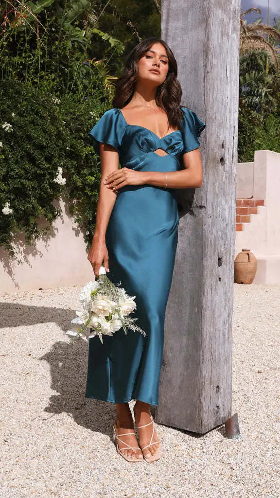 New Women's Elegant and Sexy Satin Slimming dress