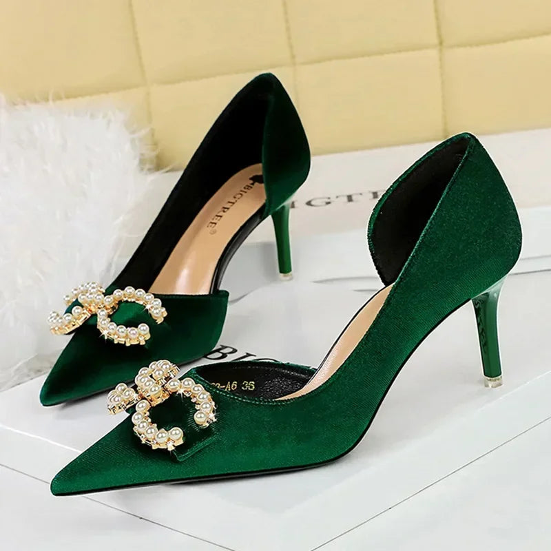 Women 7cm Thin High Heels