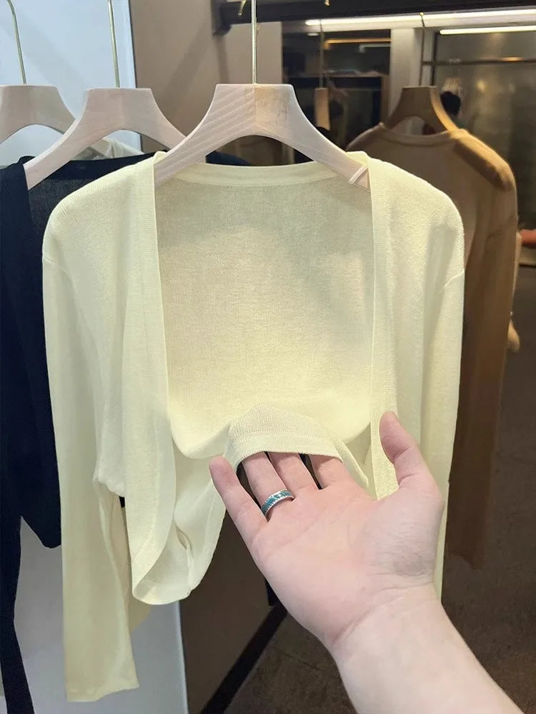 Short Ice Silk Knitted