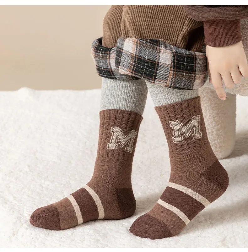 5 Pairs/Lot Children Winter Socks Cotton