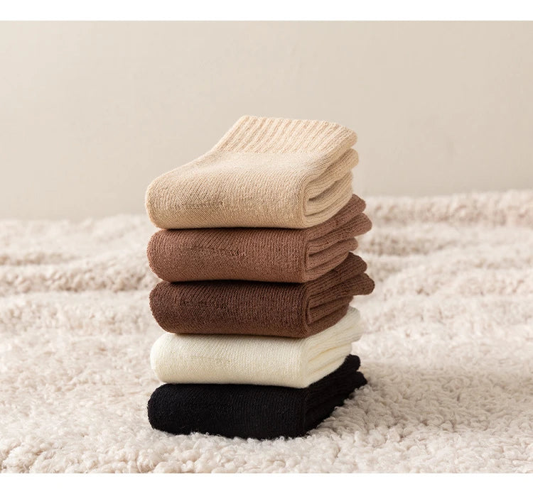 5 Pairs/Lot Children Winter Socks Cotton