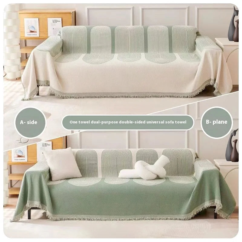 Nordic Chenille Sofa Cover Tassel Lace Blanket Cover For Sofa Full Cover L Shape Cover Sofa 3 Pcs 2 Seater