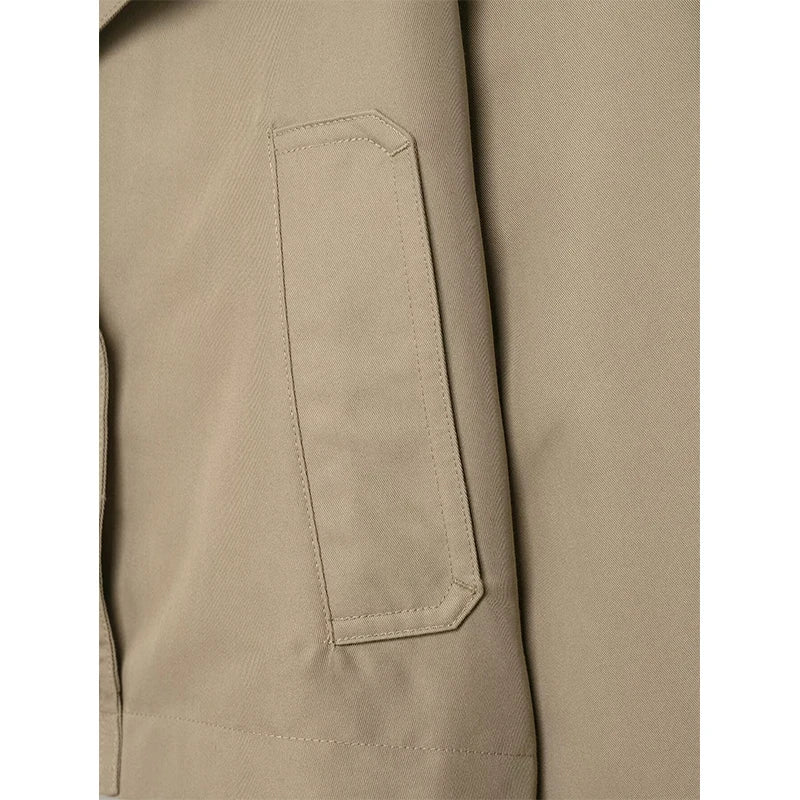 Double Breasted Short Coat Trench Turn-down Collar