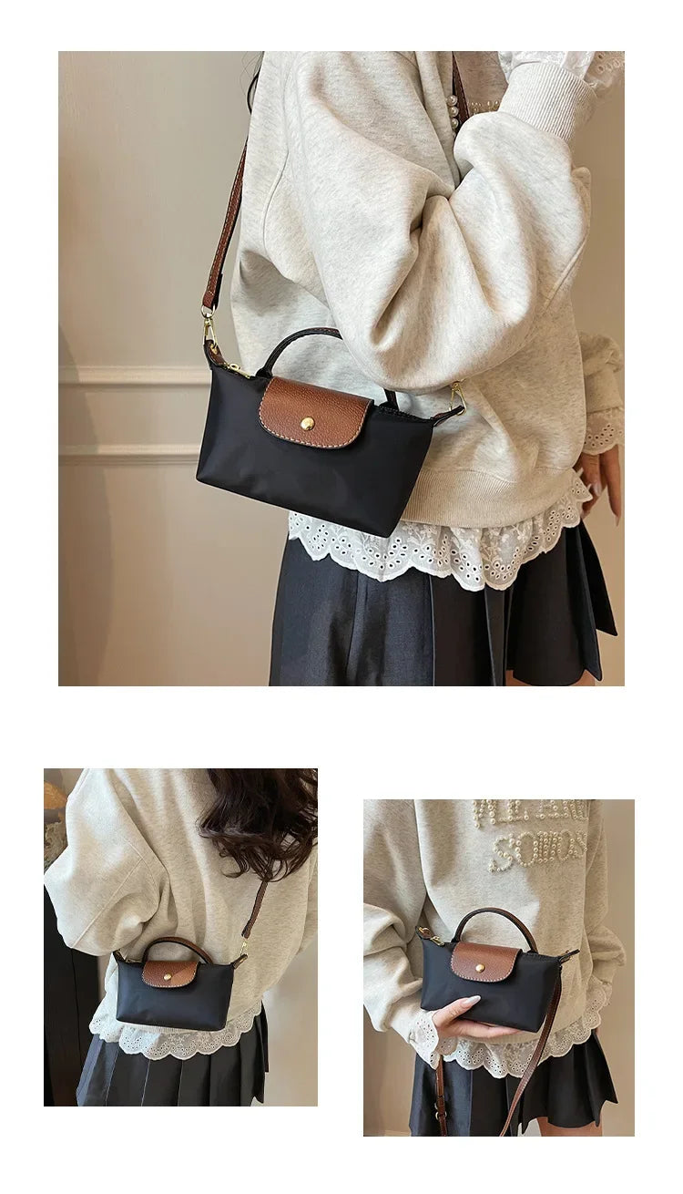 Retro Fashion Nylon Dumpling Bag