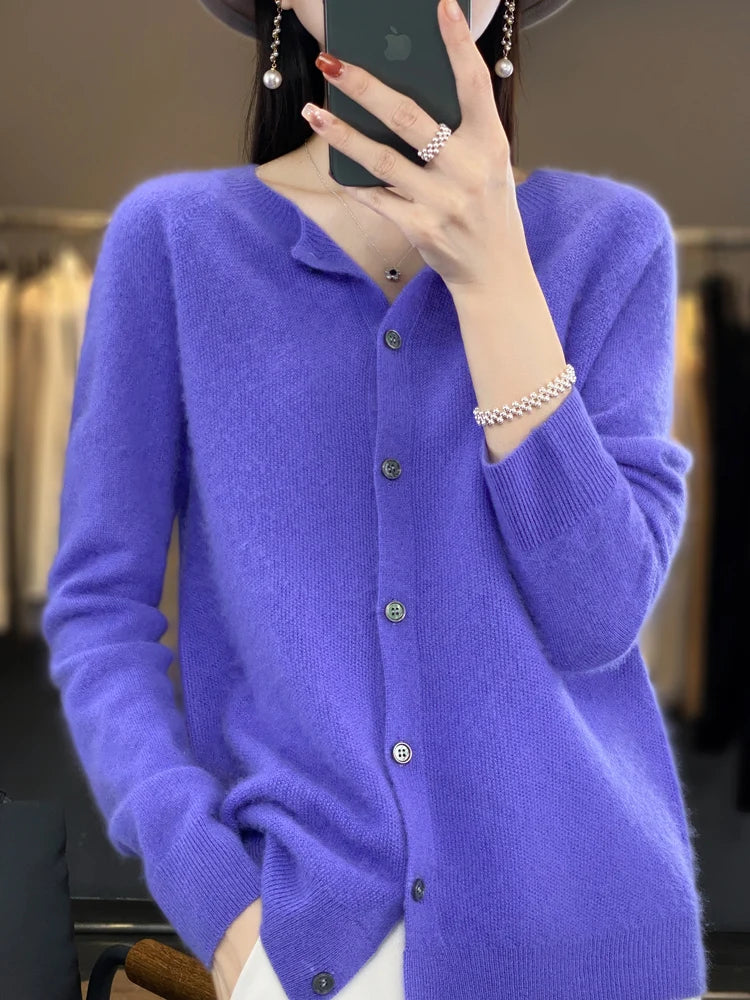 Women Cashmere Sweater 100% Merino Wool