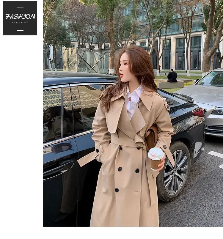 Loose Trench Coat Midi Length