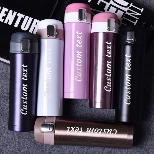 Personalized Laser Engraved Name Insulated Bottle with Lock