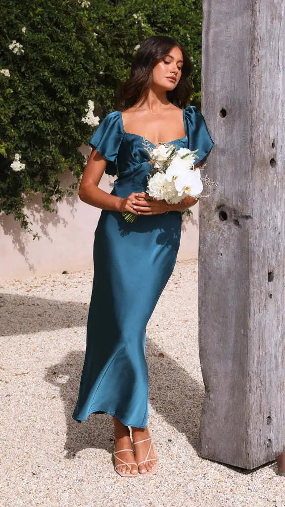 New Women's Elegant and Sexy Satin Slimming dress