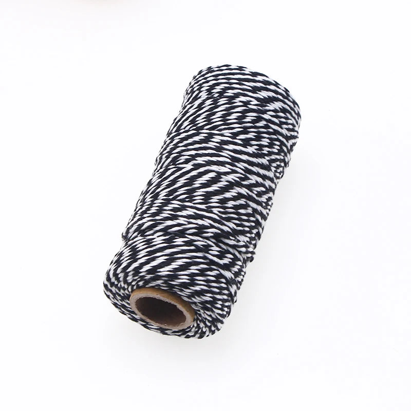 2mm*100m Christmas Twine Cotton Jute String Rope Cord Ribbon  Decoration Tying Cake Pastry Boxes DIY Crafts Gift Wrapping
