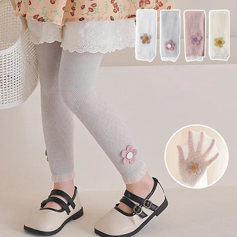 Girls Leggings Kids Hollow Out