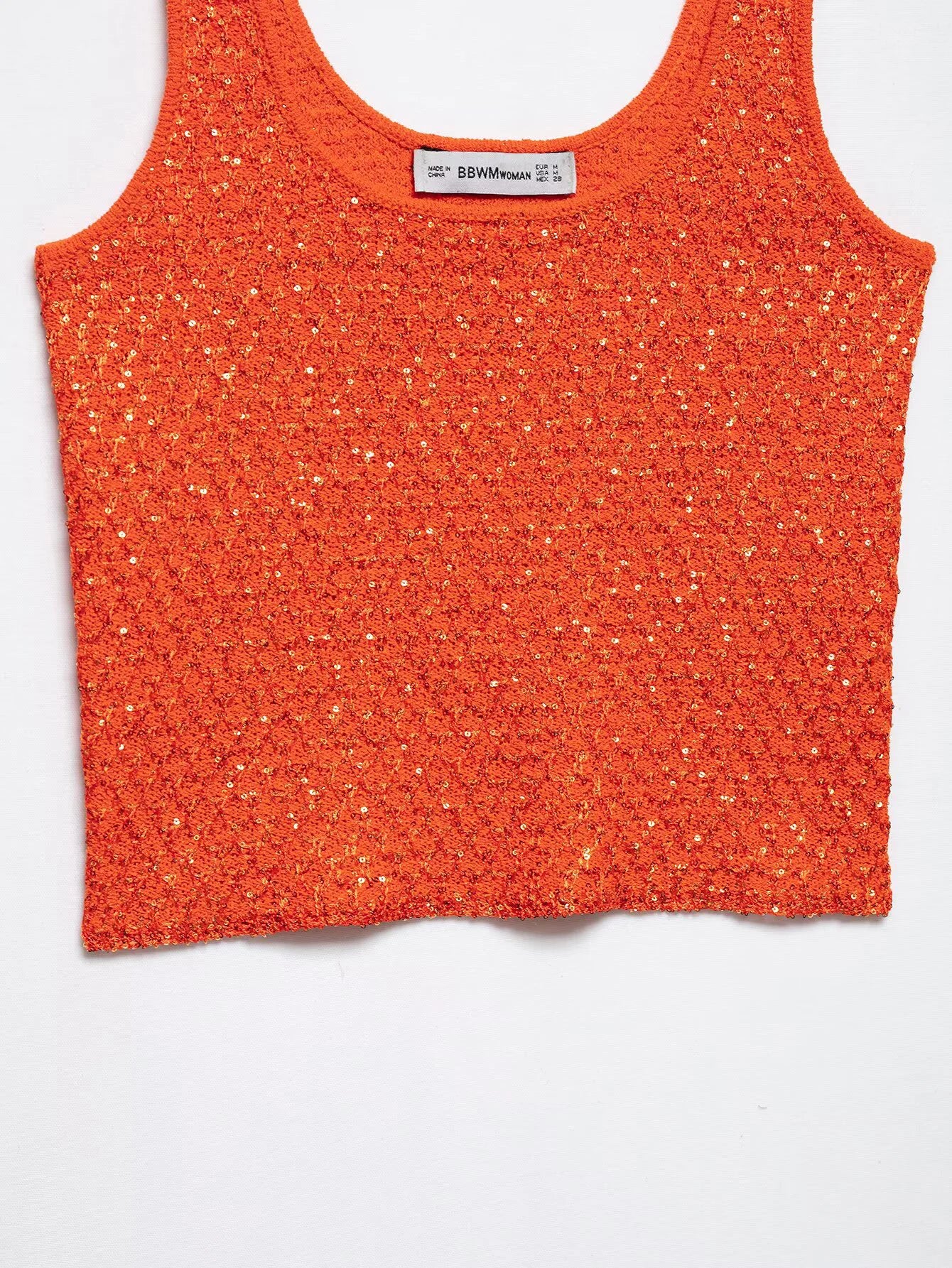 Simple Bead Decoration Round Neck Short Sleeve Knitted Top
