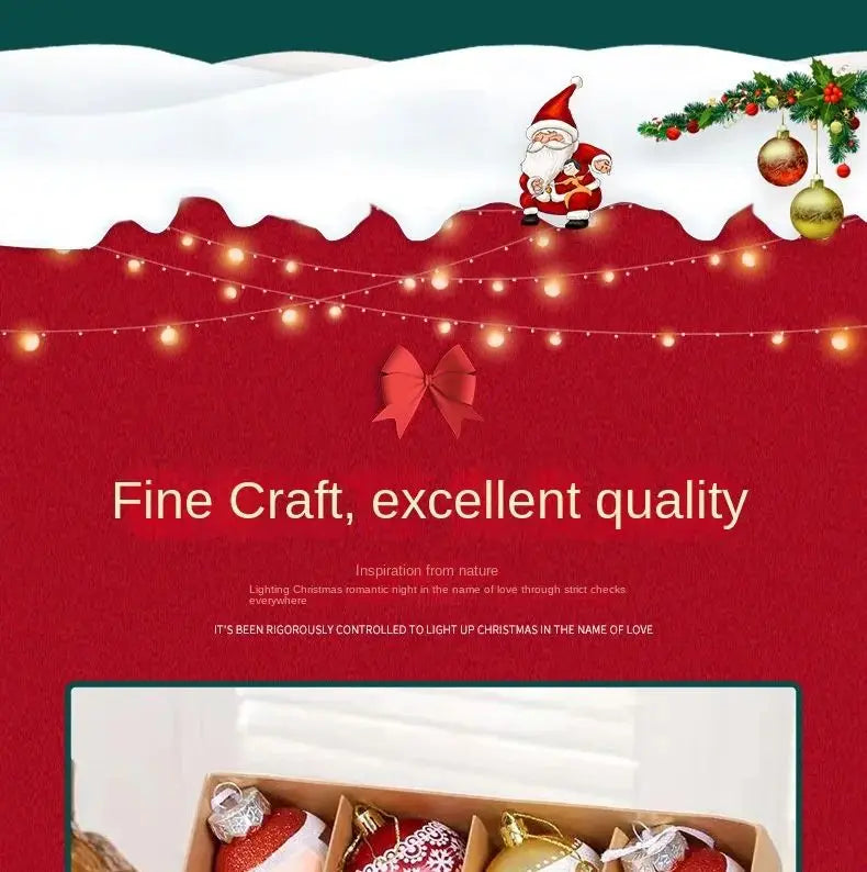 16pcs Christmas Ball Christmas Tree Decoration Ornaments for Home Decor Halloween New Year Navidad Pendant Ball Accessories