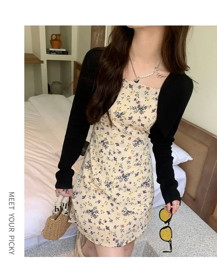 Short Ice Silk Knitted