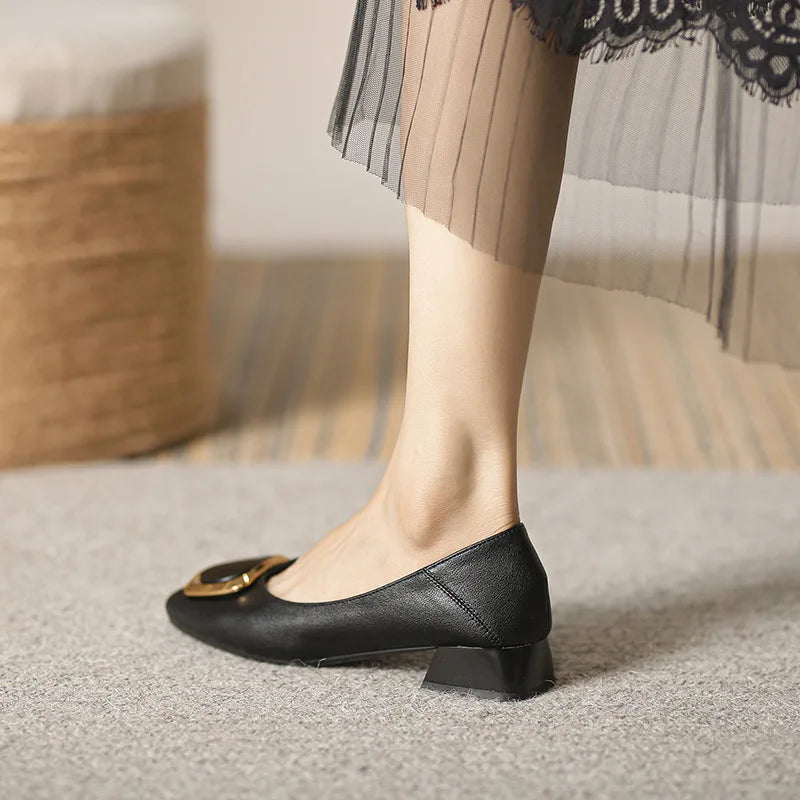 Woman Elegant Square Toe