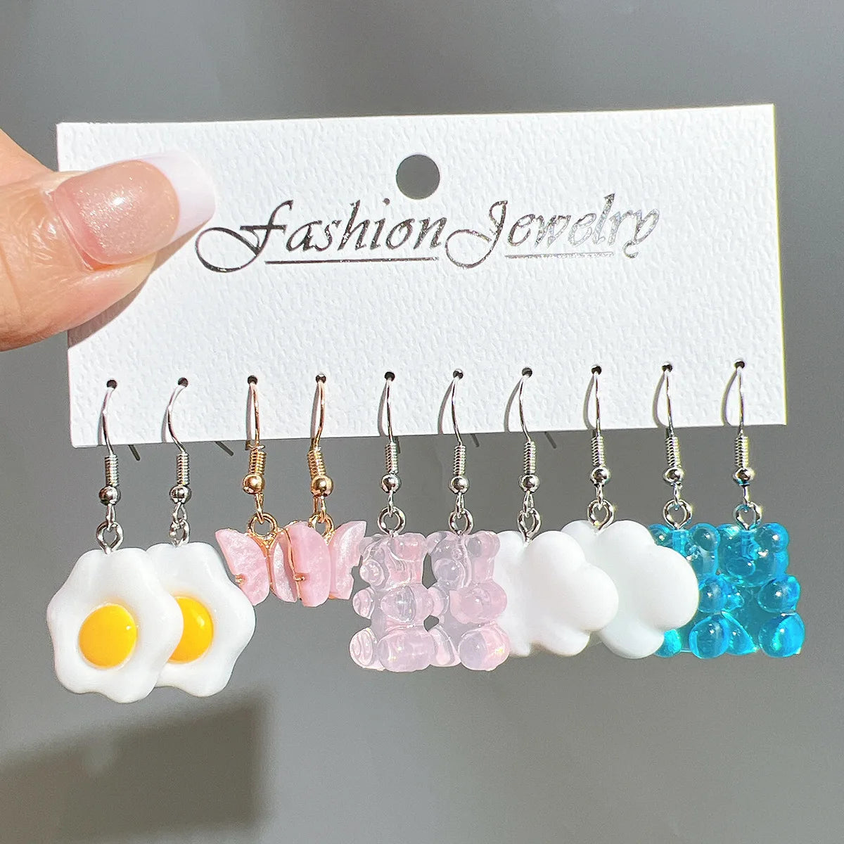 Fashion Sweet Fruit Drink Earrings Set