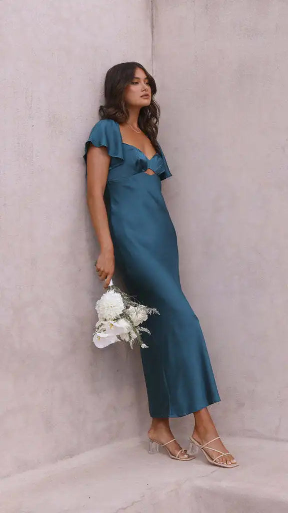 New Women's Elegant and Sexy Satin Slimming dress