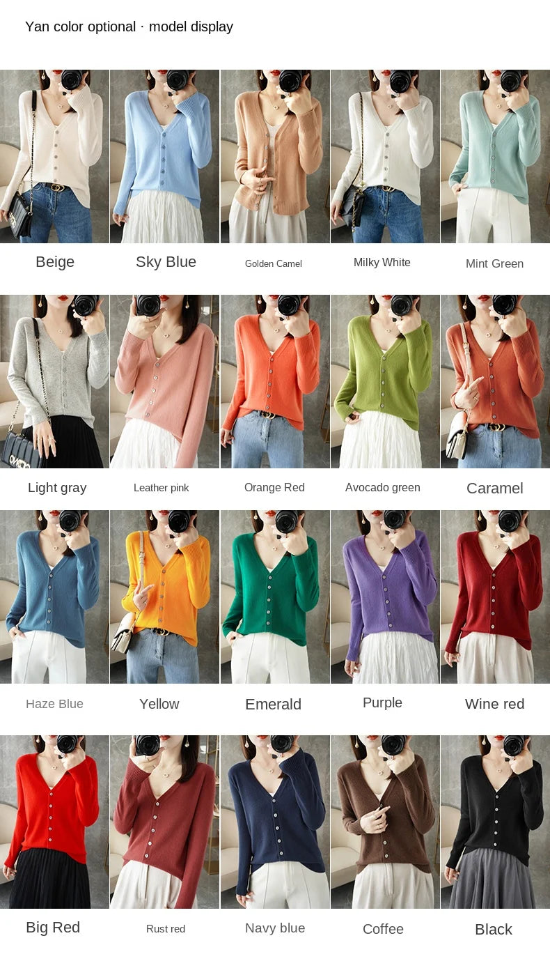 V-Neck Temperament Small Fragrant Wind Loose Sweater Sweater