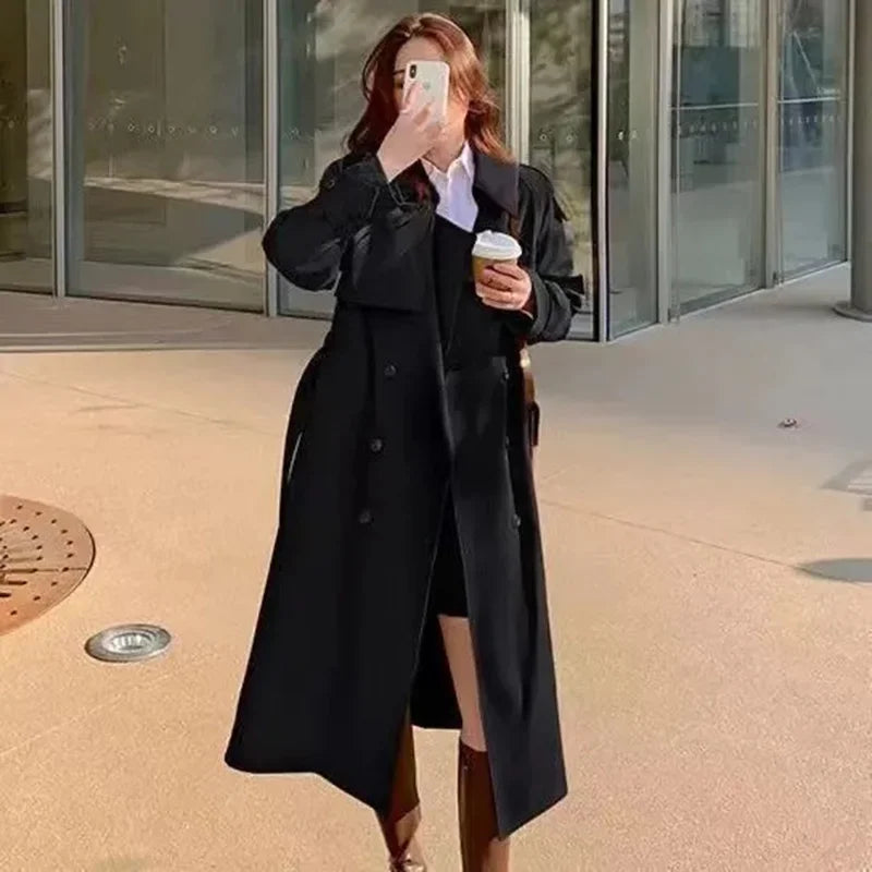 Loose Trench Coat Midi Length