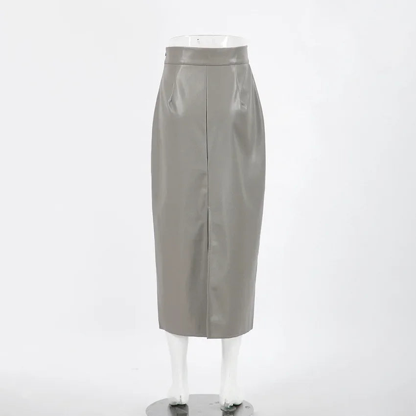 Sexy High-waisted Bodycon Leather