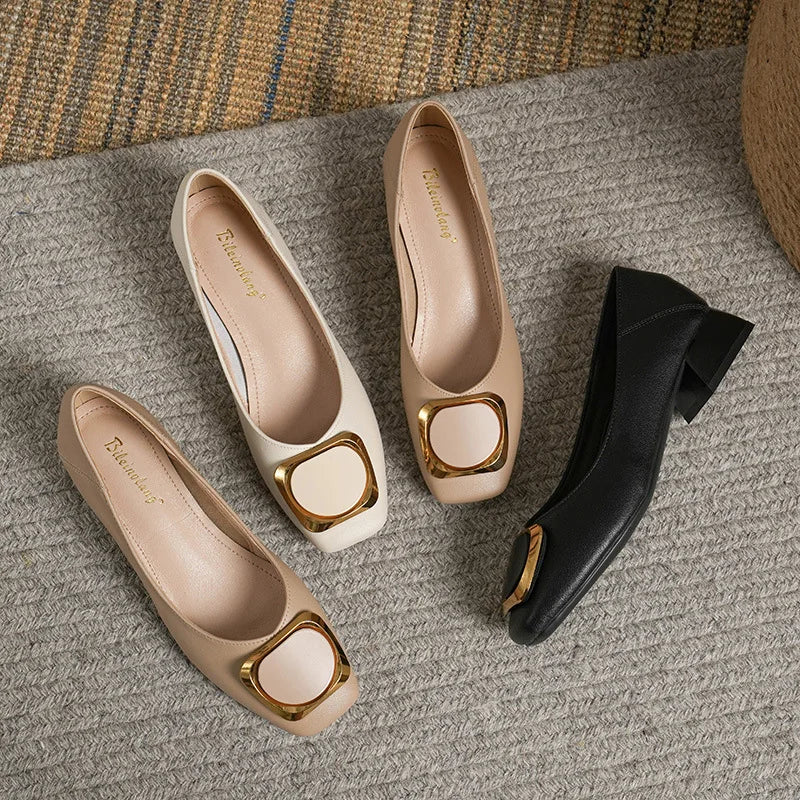 Woman Elegant Square Toe
